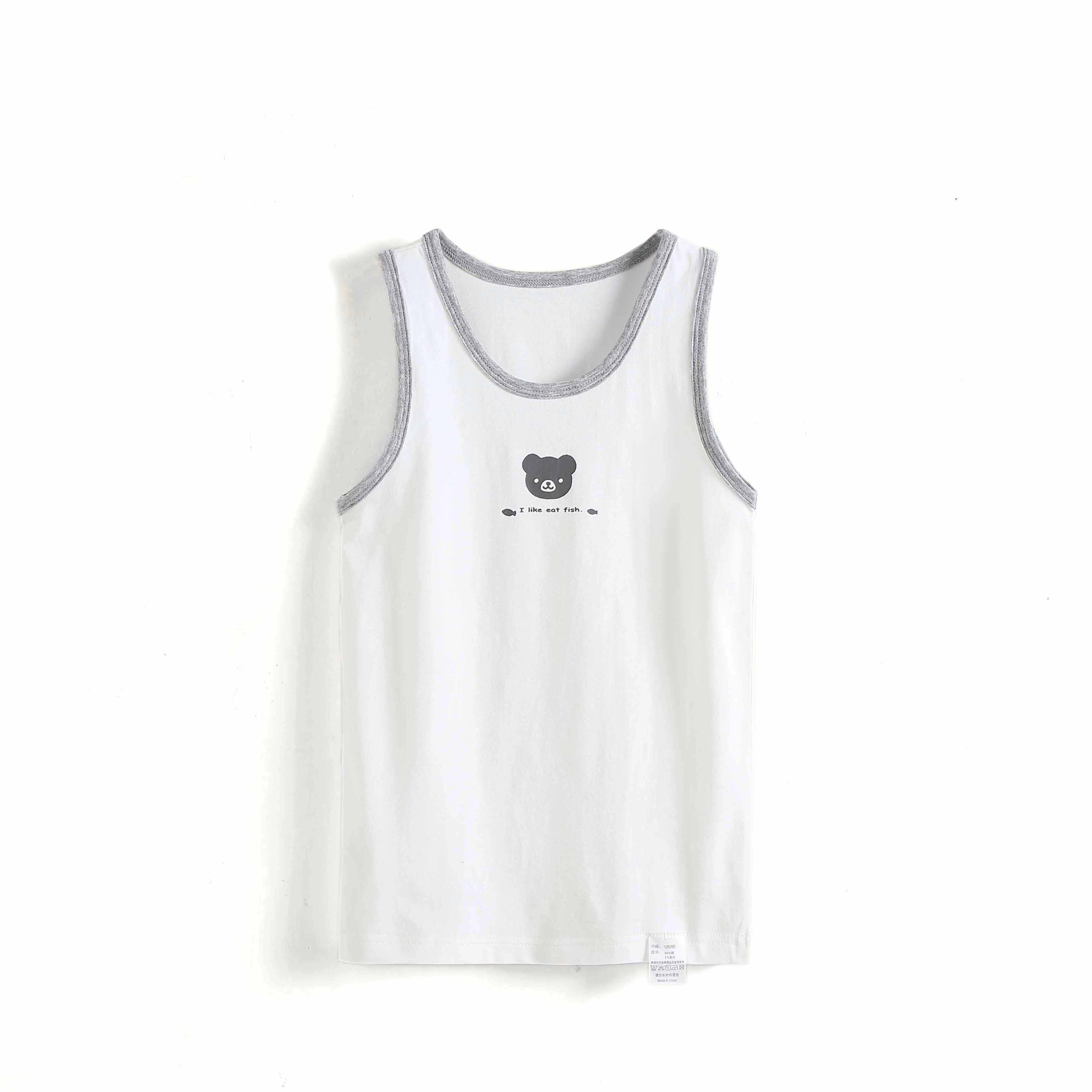  Simple Design Summer Casual Little Baby Sleeveless Boys Vest Cotton Kinds Clothing