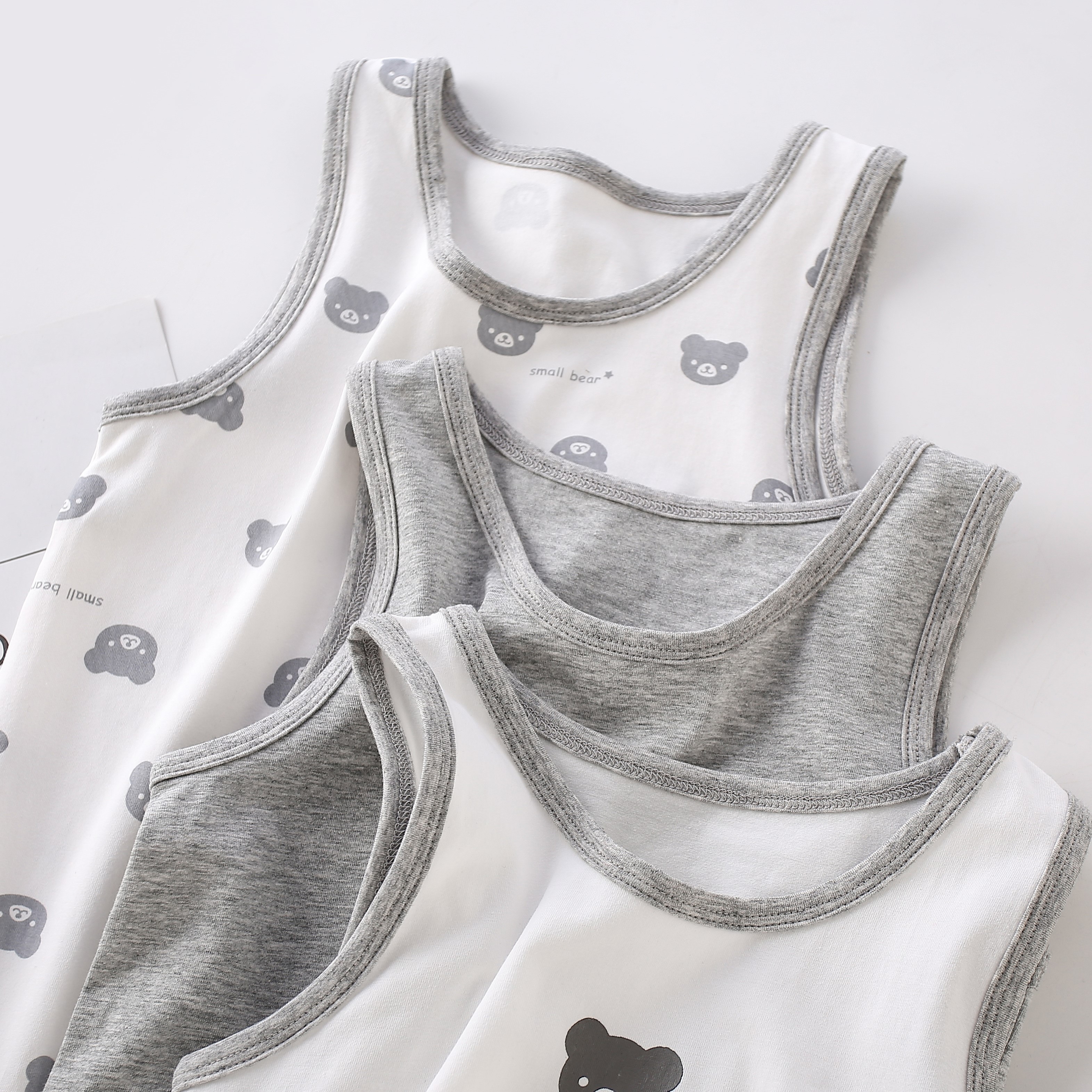 Simple Design Summer Casual Little Baby Sleeveless Boys Vest Cotton Kinds Clothing
