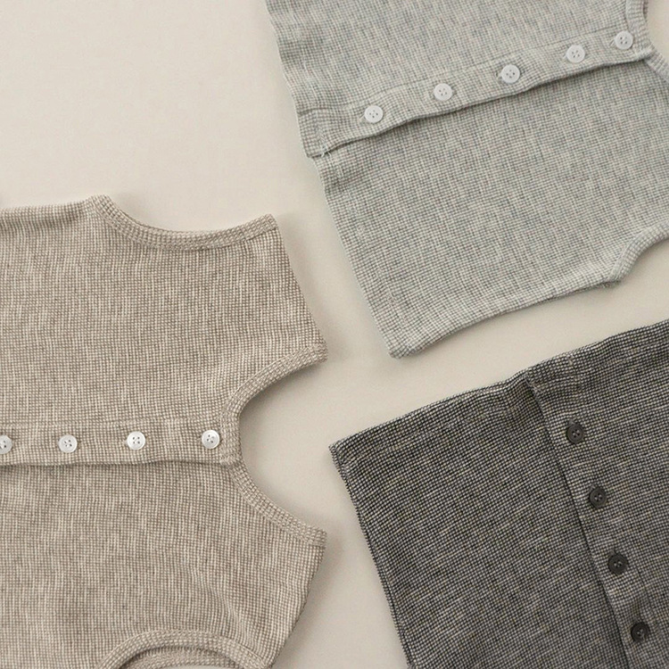 Boys' and girls' vest suit Two side summer Korean children's wear Summer thin baby children clothes two piece set