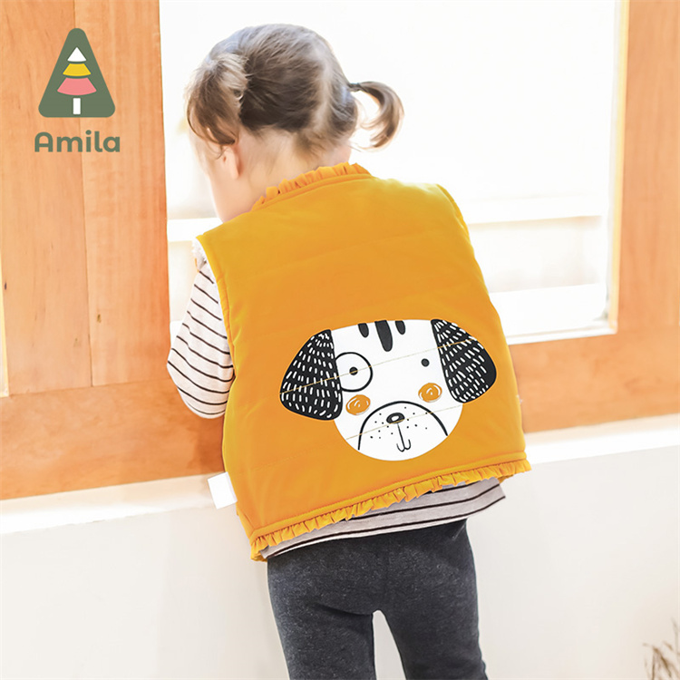 New Thickened Warm Sleeveless Baby Waistcoat Vest Children's Clothing Jackets For Kids Girl
