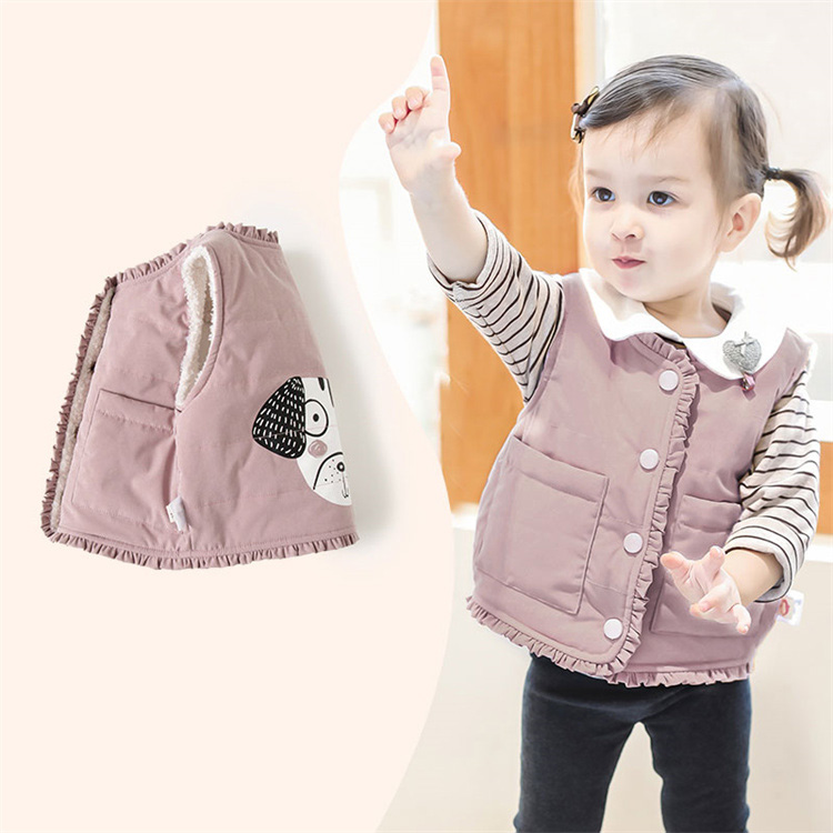 New Thickened Warm Sleeveless Baby Waistcoat Vest Children's Clothing Jackets For Kids Girl