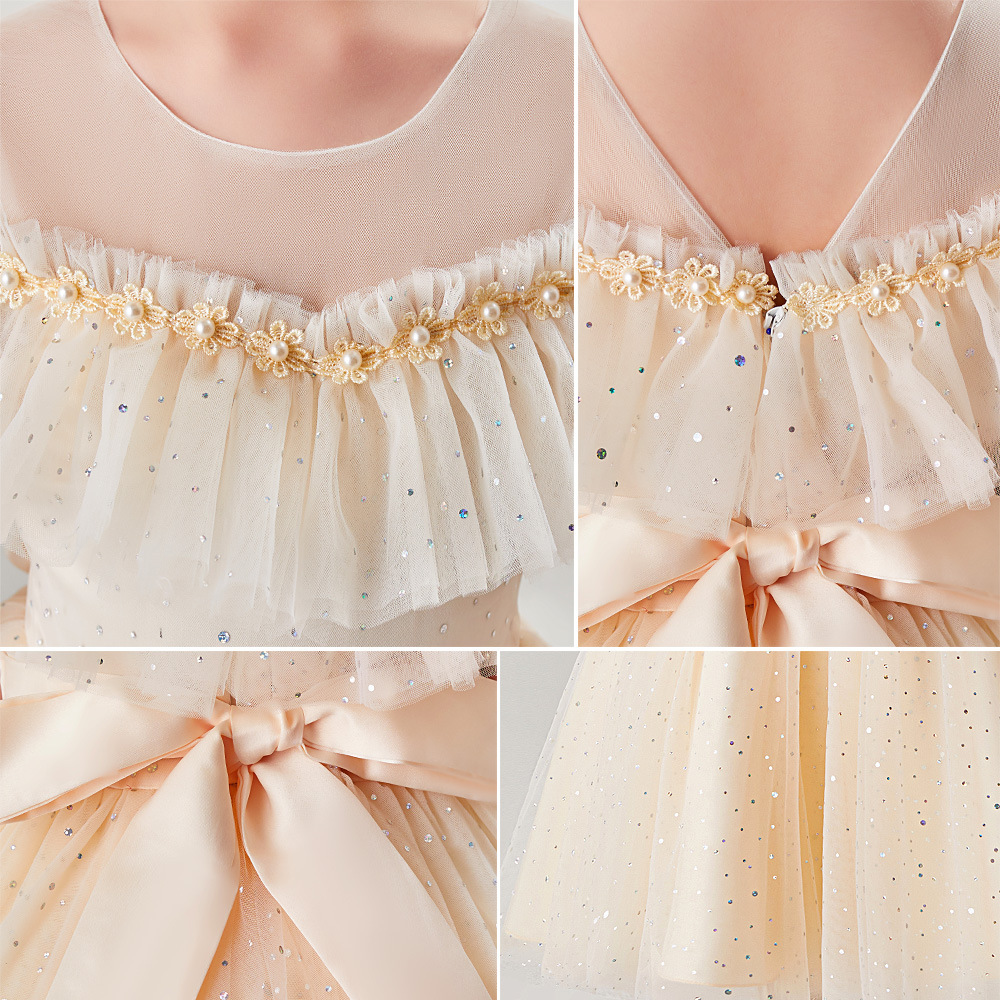 Baby Girls Sequins Flower Party Tutu Dress Clothes Children Girls Wedding Birthday Dress Clothing Infant Kids Christmas 