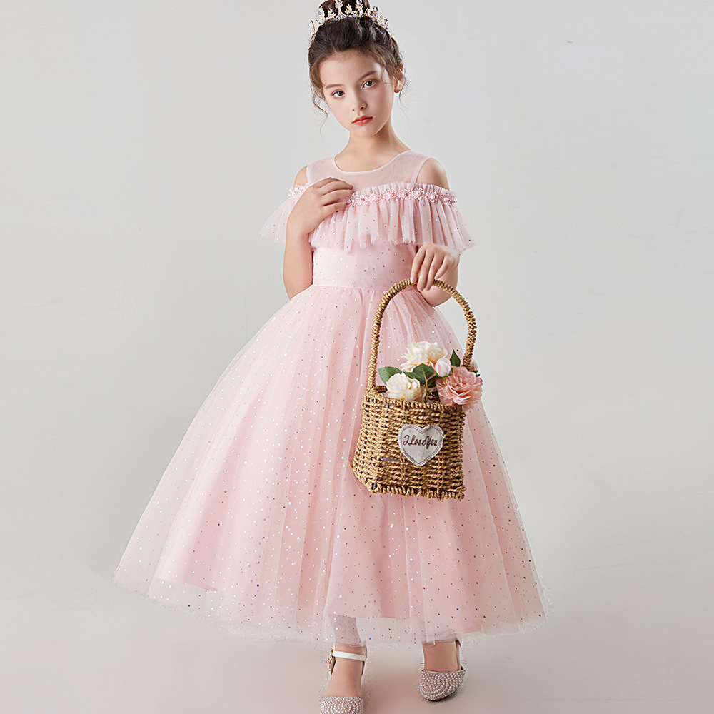Baby Girls Sequins Flower Party Tutu Dress Clothes Children Girls Wedding Birthday Dress Clothing Infant Kids Christmas 