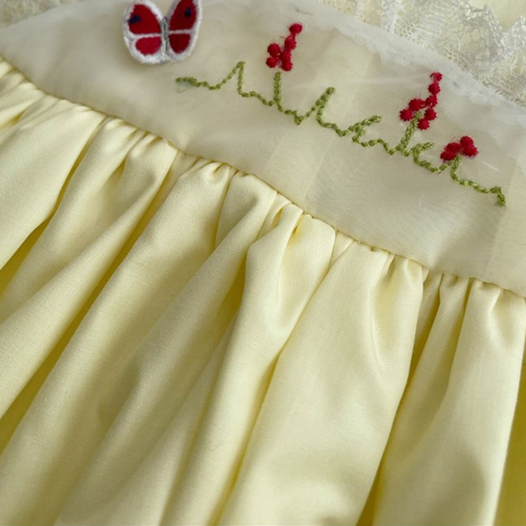 New Arrival Summer Child Clothes Short Sleeves Peter Pan Collar Two Sets of Baby Girls' dress