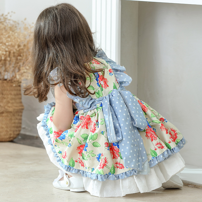 Spanish Royal Court Princess Dress European and American Lolita Children's Suit Girls' Skirts Dress Baby Clothes