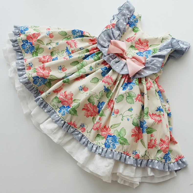 Spanish Royal Court Princess Dress European and American Lolita Children's Suit Girls' Skirts Dress Baby Clothes