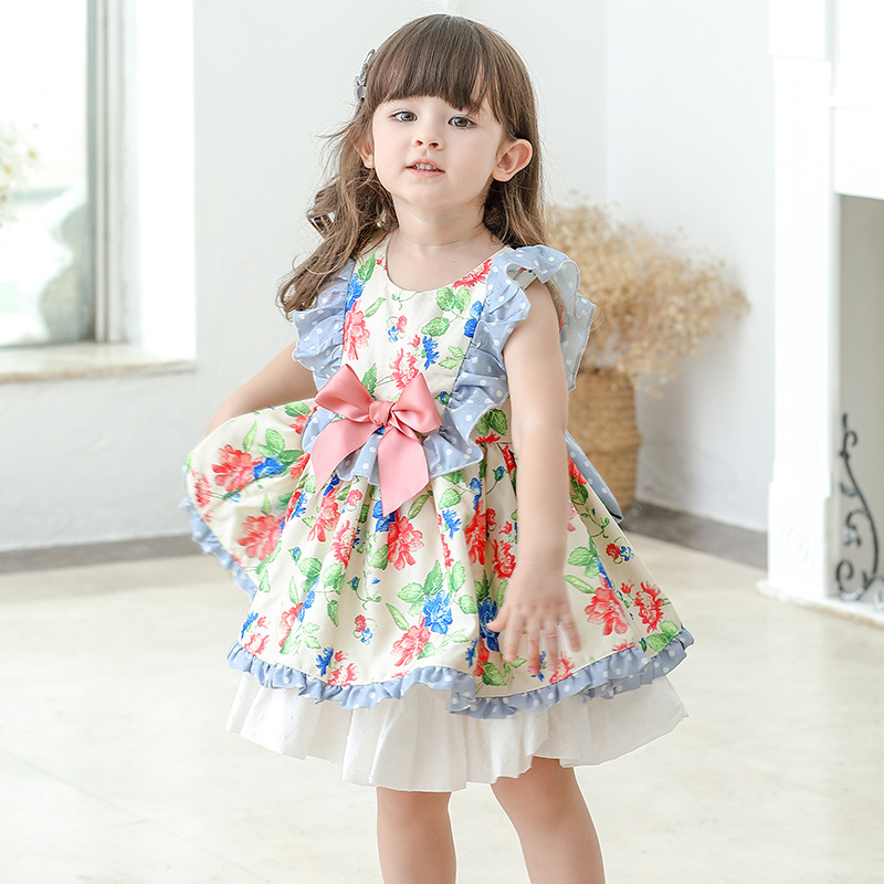 Spanish Royal Court Princess Dress European and American Lolita Children's Suit Girls' Skirts Dress Baby Clothes