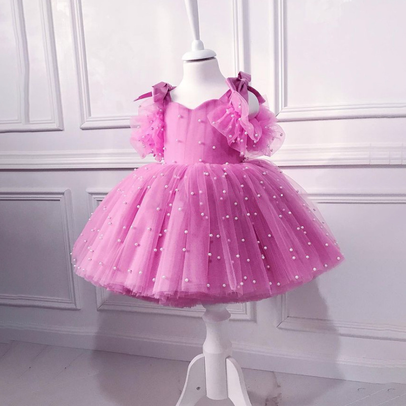 LZH Elegant Toddler Baby Girls Tutu Princess Dresses for Kids Evening Party Ball Gown Children's Christmas Costumes