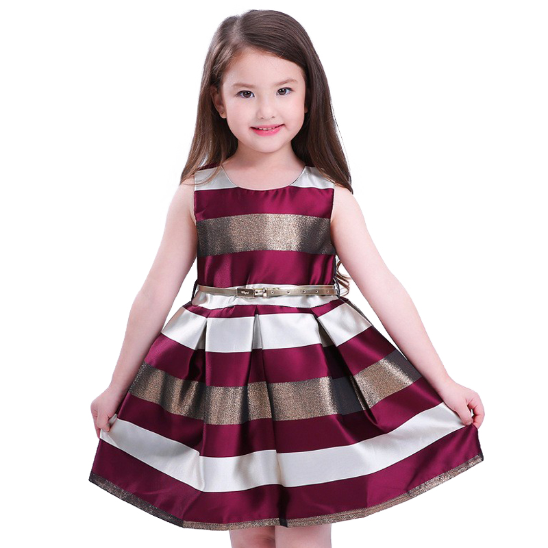YSMARKET New sweet bow stripes princess dress of girls Baby girl christmas party dress