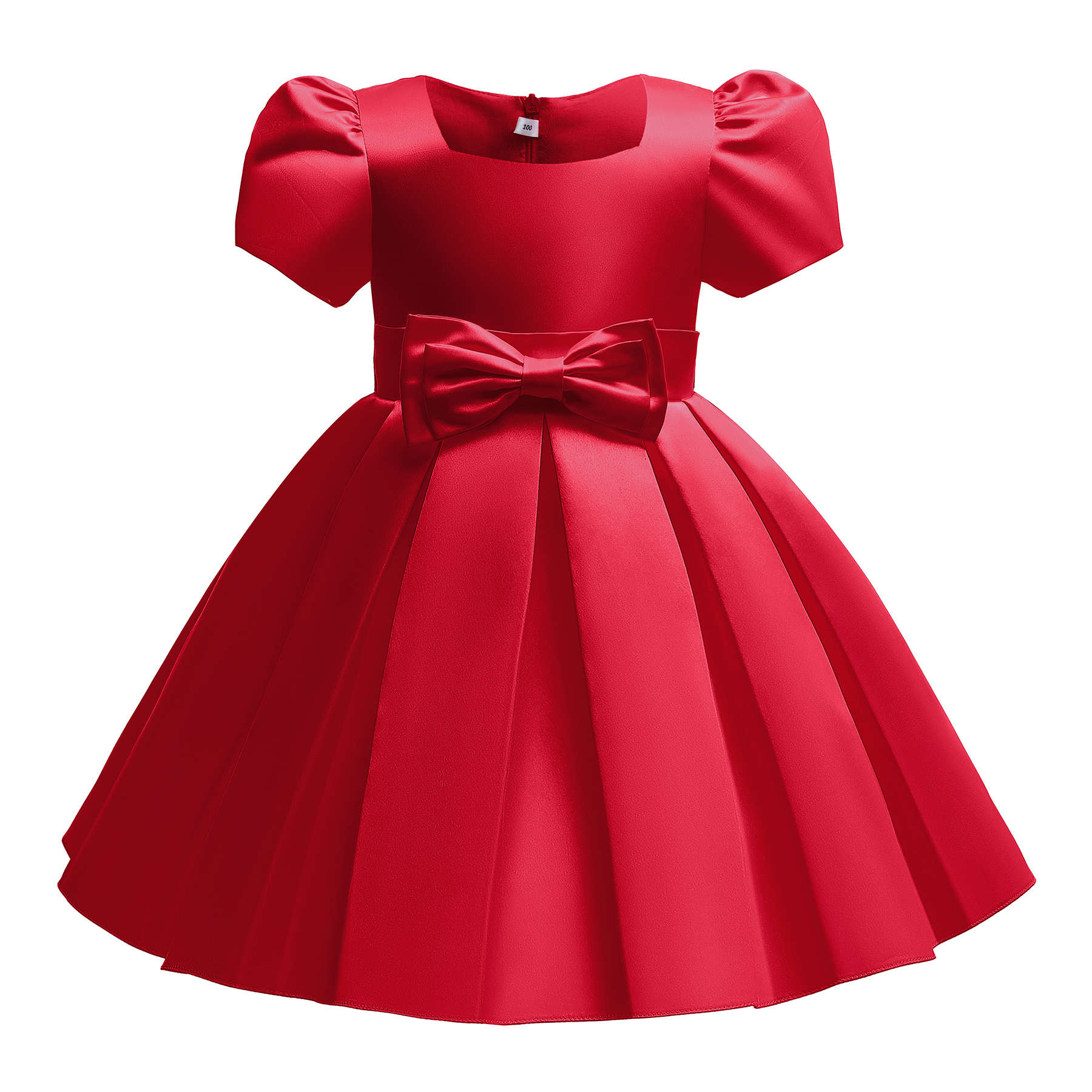 Red color winter Christmas Birthday Party princess 3/4/5/6/7/8/9/10 years old baby girl dress for party