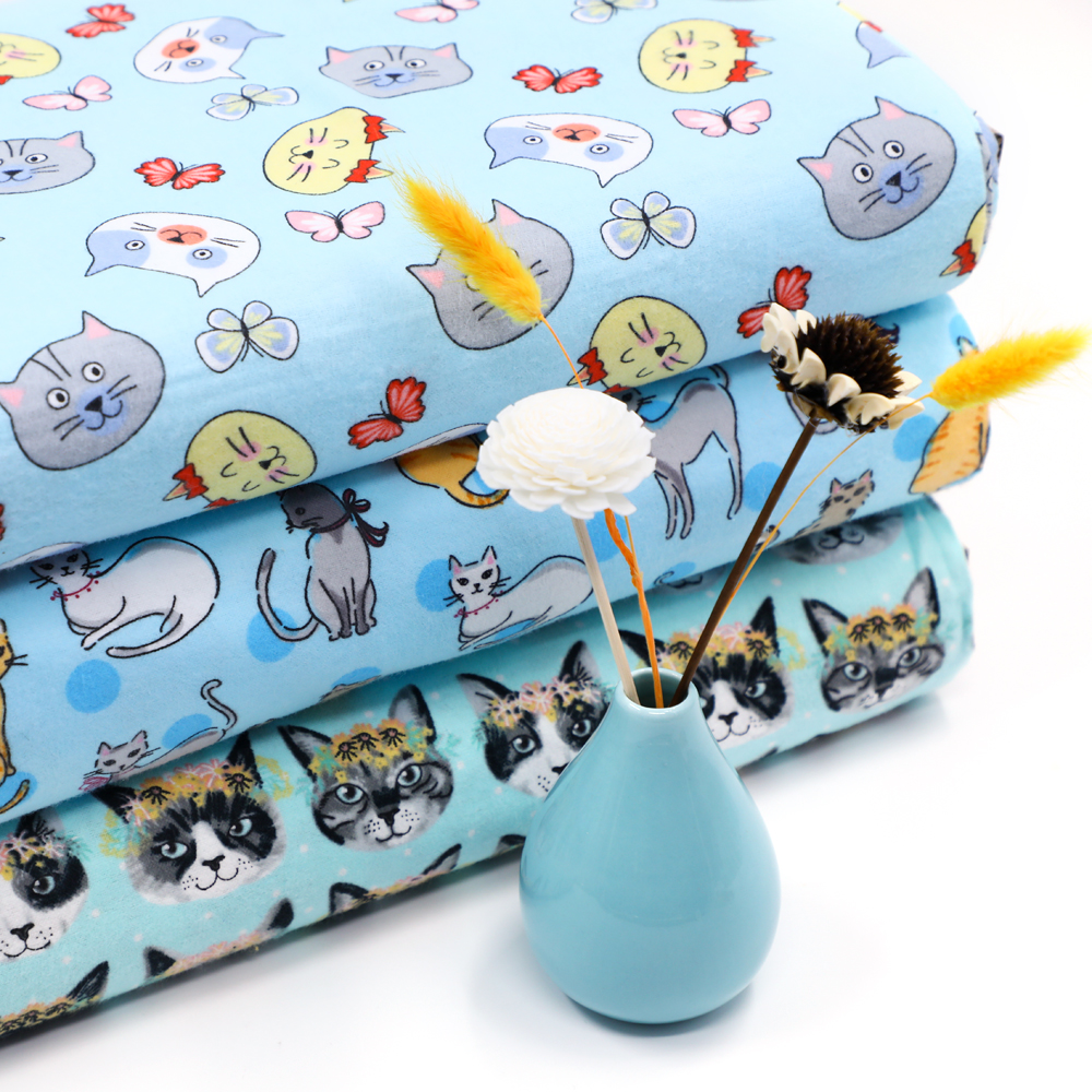  100% cotton flannel printed muslin fabric baby bedding fabric FN-AM00018