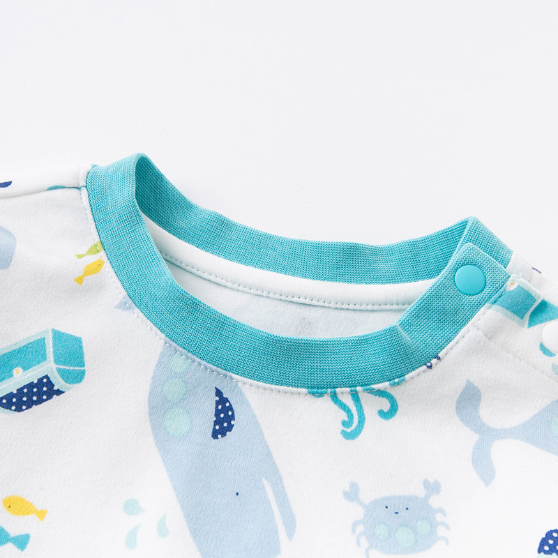 DB16086 dave bella children  underwear set pure cotton boys and girls autumn clothes long trousers baby home service