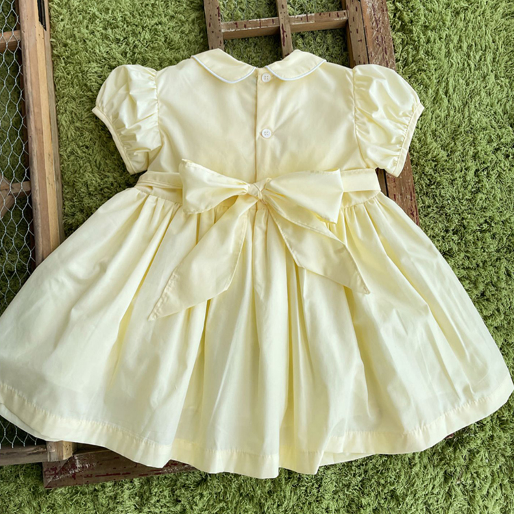 New Arrival Summer Child Clothes Short Sleeves Peter Pan Collar Two Sets of Baby Girls' dress