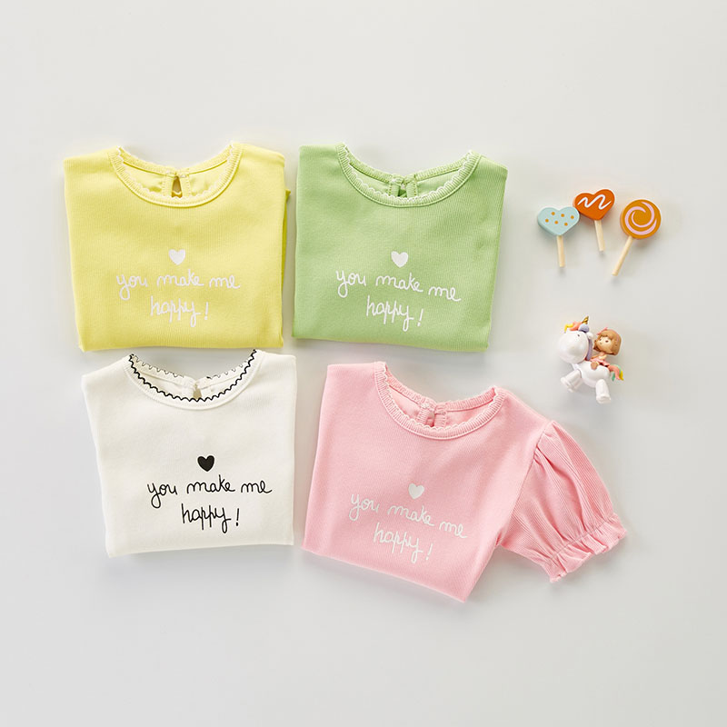 2022 Summer Infant Baby Girls Short Sleeve Letter Printed T-shirt Kids T-shirt For Girls T-shirt Baby Girls Children's C