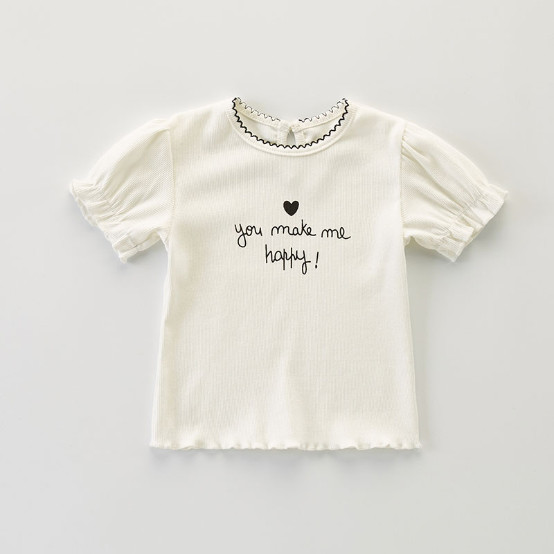 2022 Summer Infant Baby Girls Short Sleeve Letter Printed T-shirt Kids T-shirt For Girls T-shirt Baby Girls Children's C