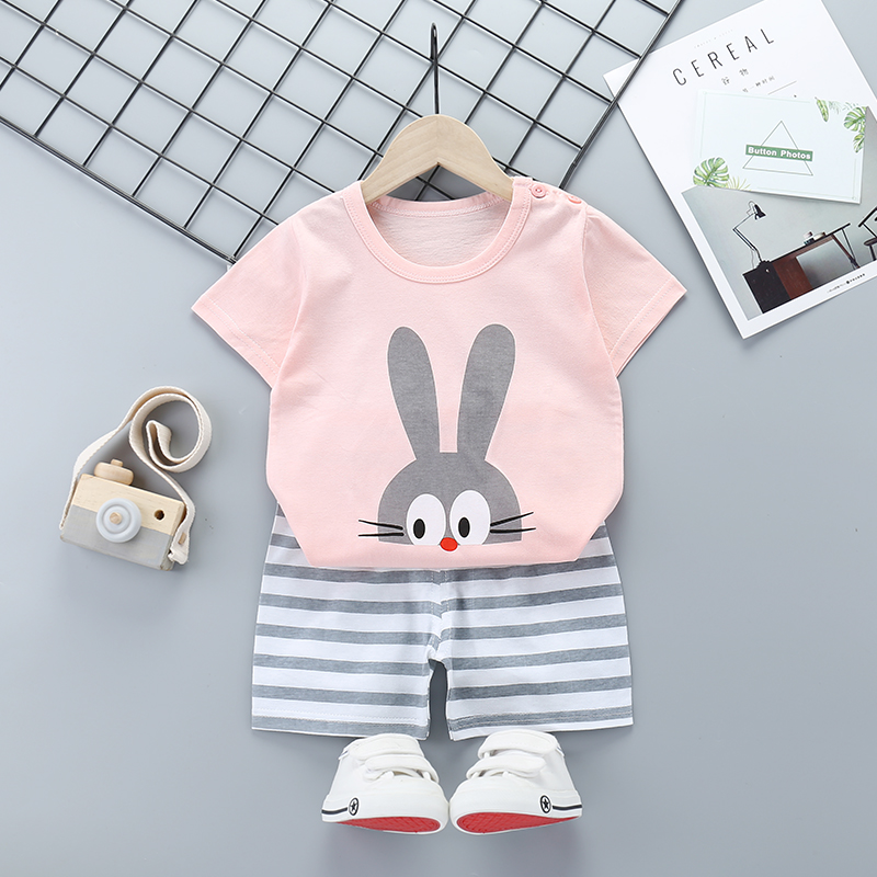 100% Cotton Breathable Kids Clothing Sets T-shirts Shorts 2pcs Baby Boys Clothing Sets