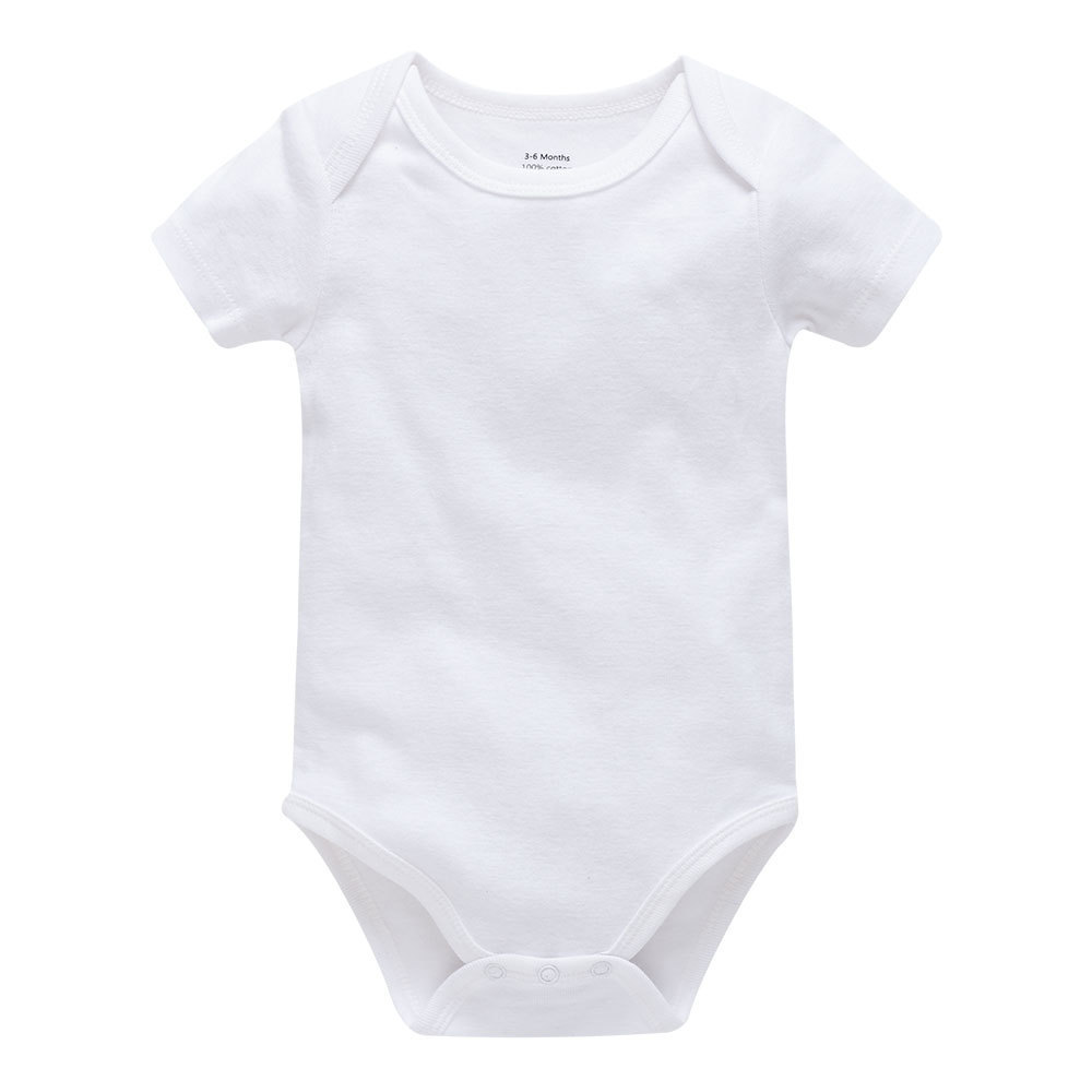 100% Cotton Baby Rompers solid white Newborn Rompers Fashion Baby Clothing