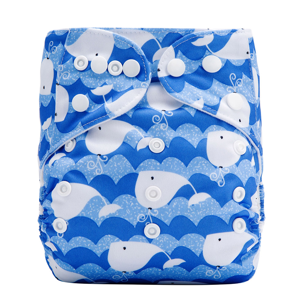 AnAnBaby 2023 Adjustable Reusable Organic Baby Cloth Diaper AIO Cloth Diaper