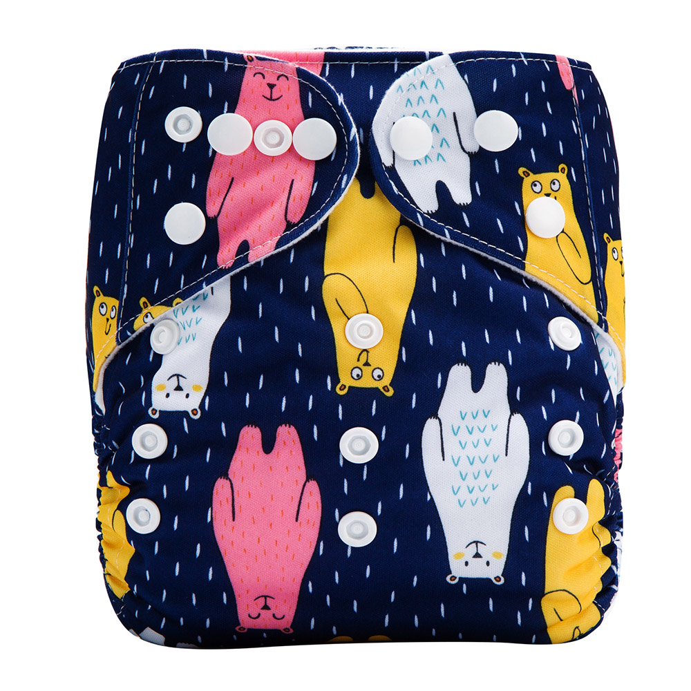 AnAnBaby 2023 Adjustable Reusable Organic Baby Cloth Diaper AIO Cloth Diaper