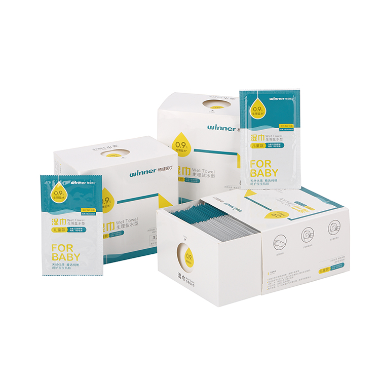 Winner Hypoallergenic Unscented Saline Nose and Face Baby Wipes Lint-free Kid Wipes for Baby Water Wipe