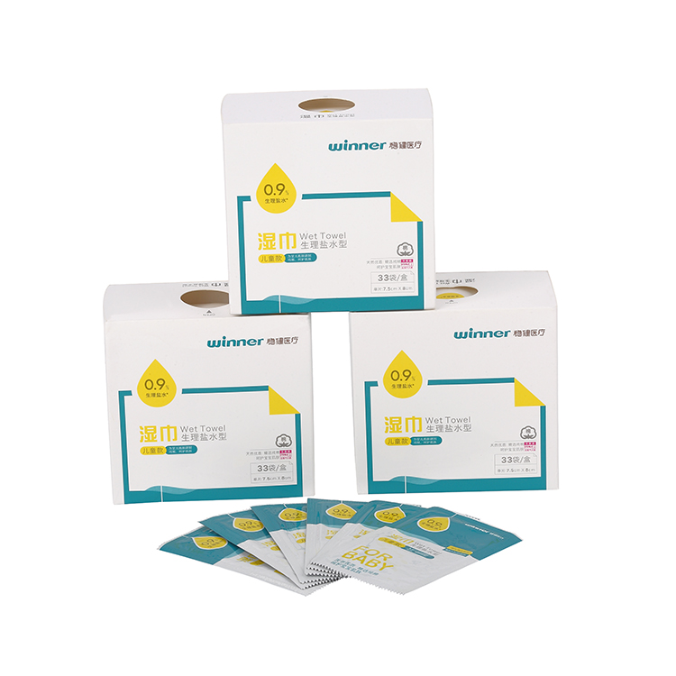 Winner Hypoallergenic Unscented Saline Nose and Face Baby Wipes Lint-free Kid Wipes for Baby Water Wipe
