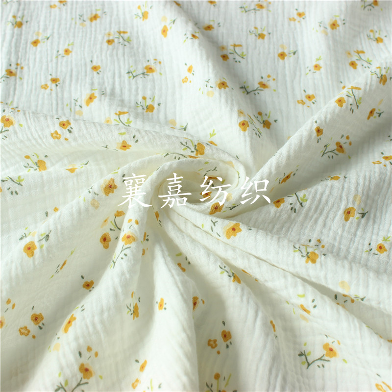 100% cotton double crepe gauze sleepwear baby blanket kids rabbit print  fabric
