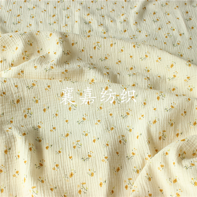 100% cotton double crepe gauze sleepwear baby blanket kids rabbit print  fabric