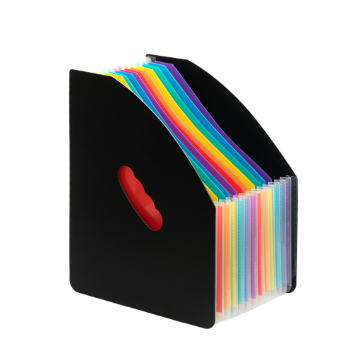 13-Pocket-Expanding-File-Folder-Rainbow-Layers-Colorful-Labels-Lid-Office