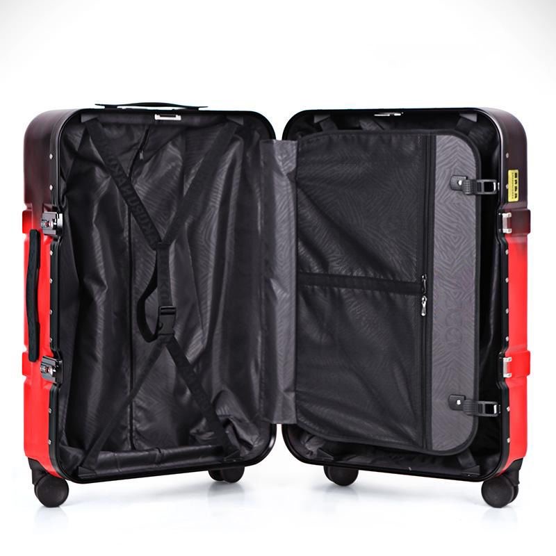 Black Pink Vibrant Luggage for Carry-On Storage 