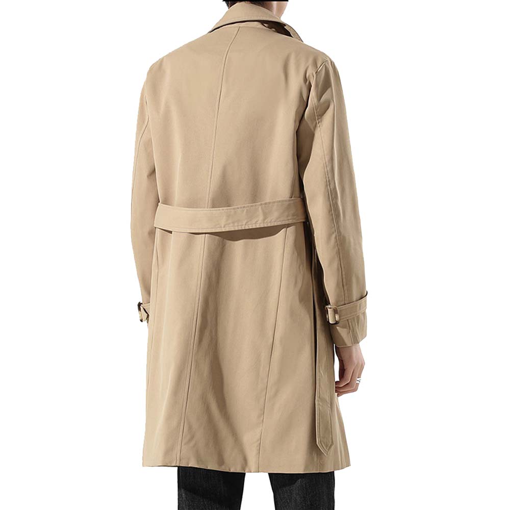 2023 spring and autumn new double-breasted trench coat men's fashion handsome coat English style long coat