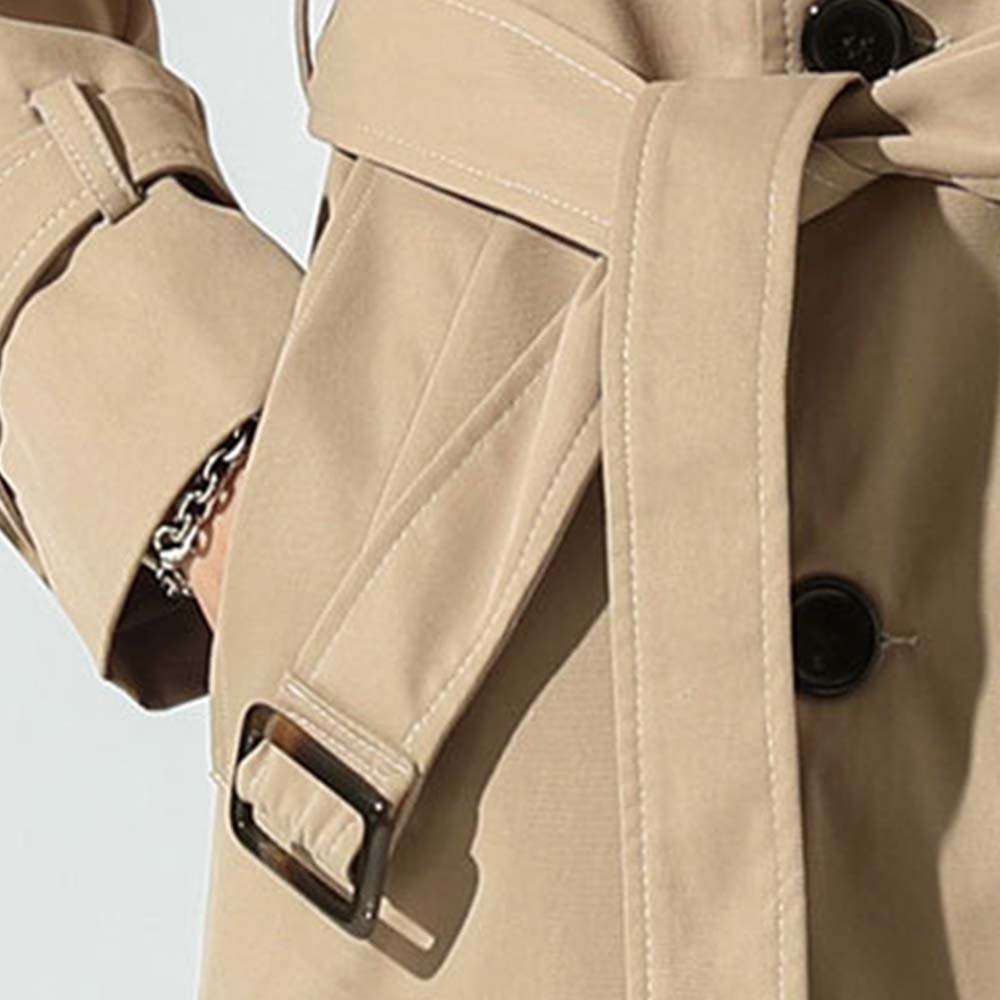 2023 spring and autumn new double-breasted trench coat men's fashion handsome coat English style long coat