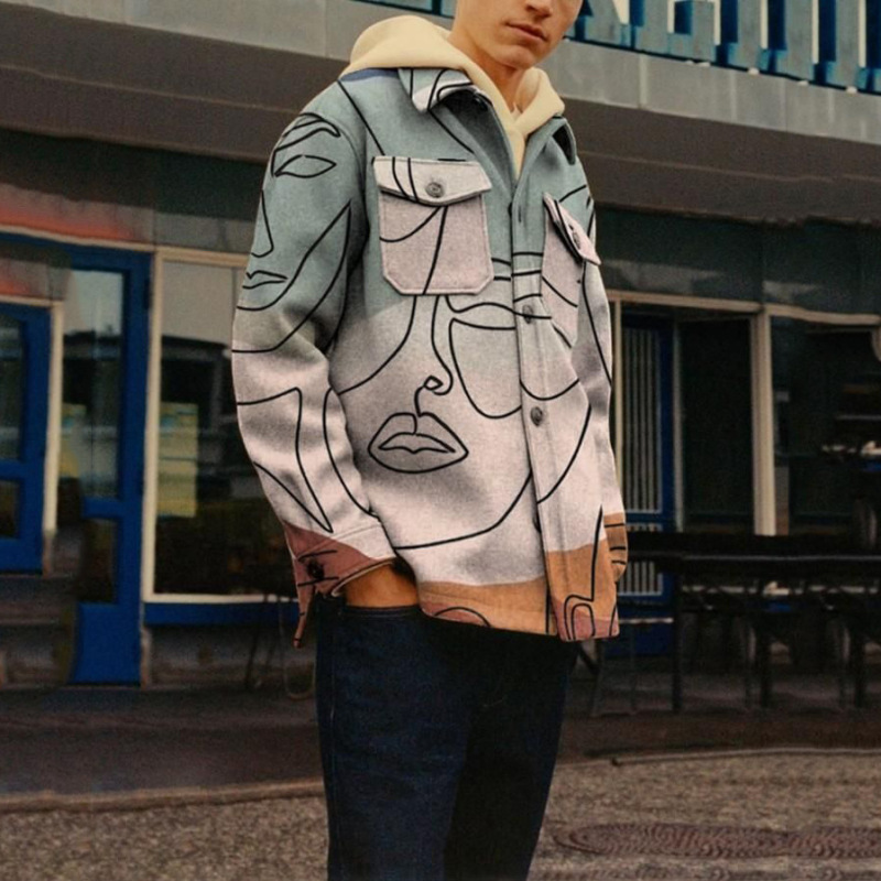 The New Style Clothing Men's Letter Print Loose Hooded Windproof Jacket For Man Men Casual Clothes Thin Section Large Si