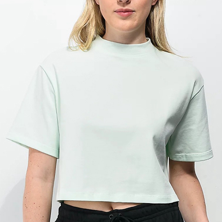  sports t-shirts for women 100% cotton  printed  high street crop top girls t shirt