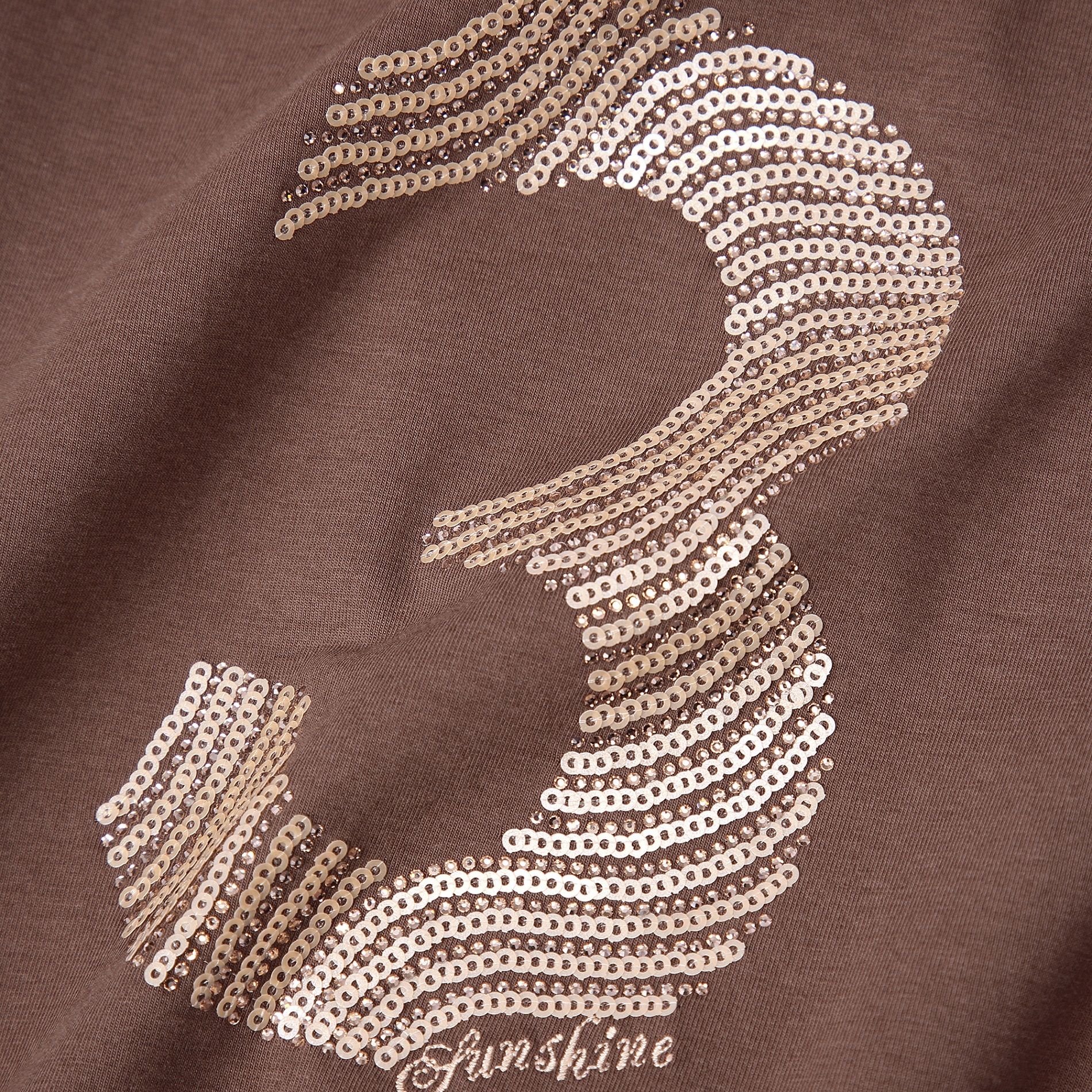 Women tops round neck digital pattern embroidery oversize version off shoulder sleeves t shirts for women