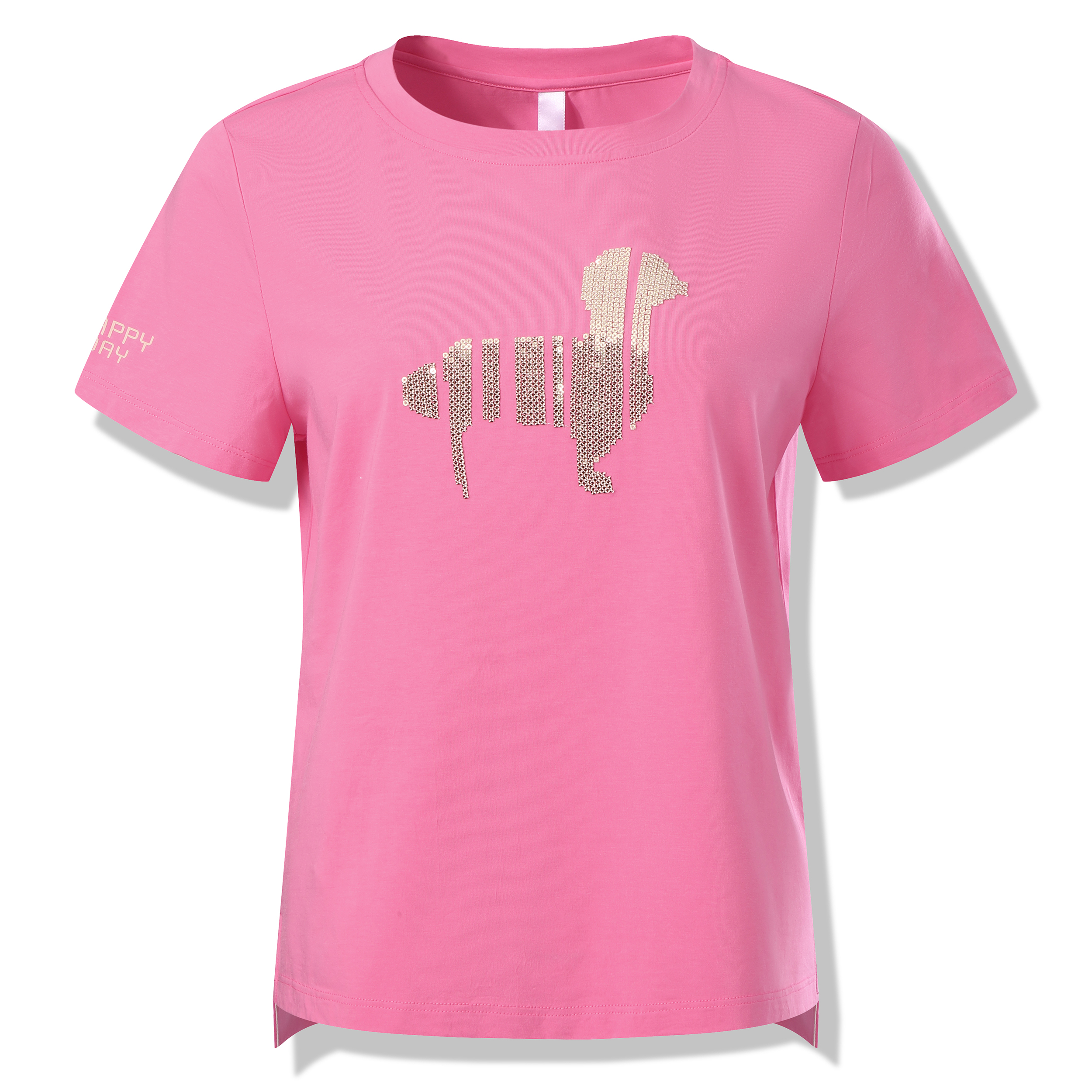 Girls' blouse Fashion Printing Ice cotton Drop shoulder Round neck Women's t-shirts