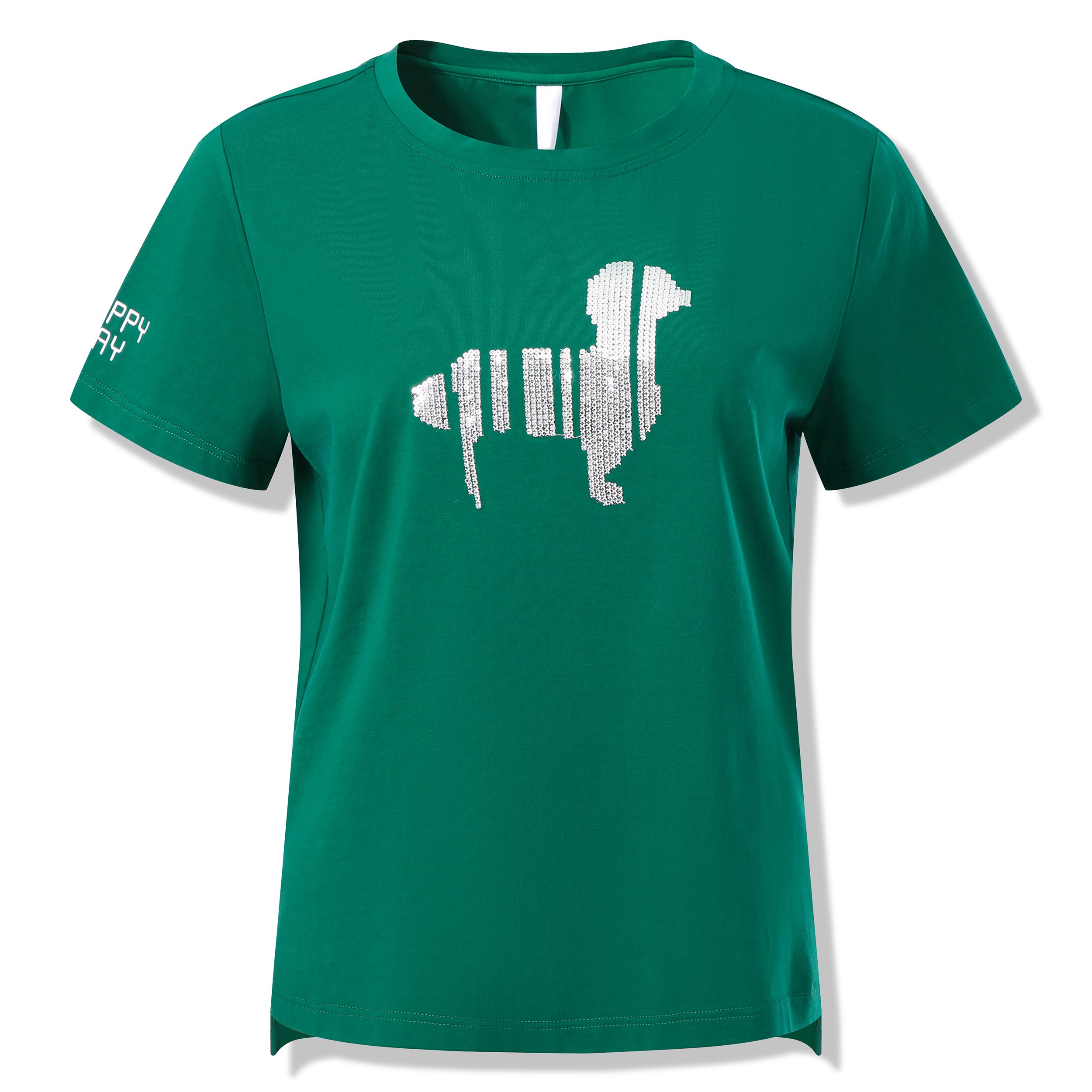 Girls' blouse Fashion Printing Ice cotton Drop shoulder Round neck Women's t-shirts