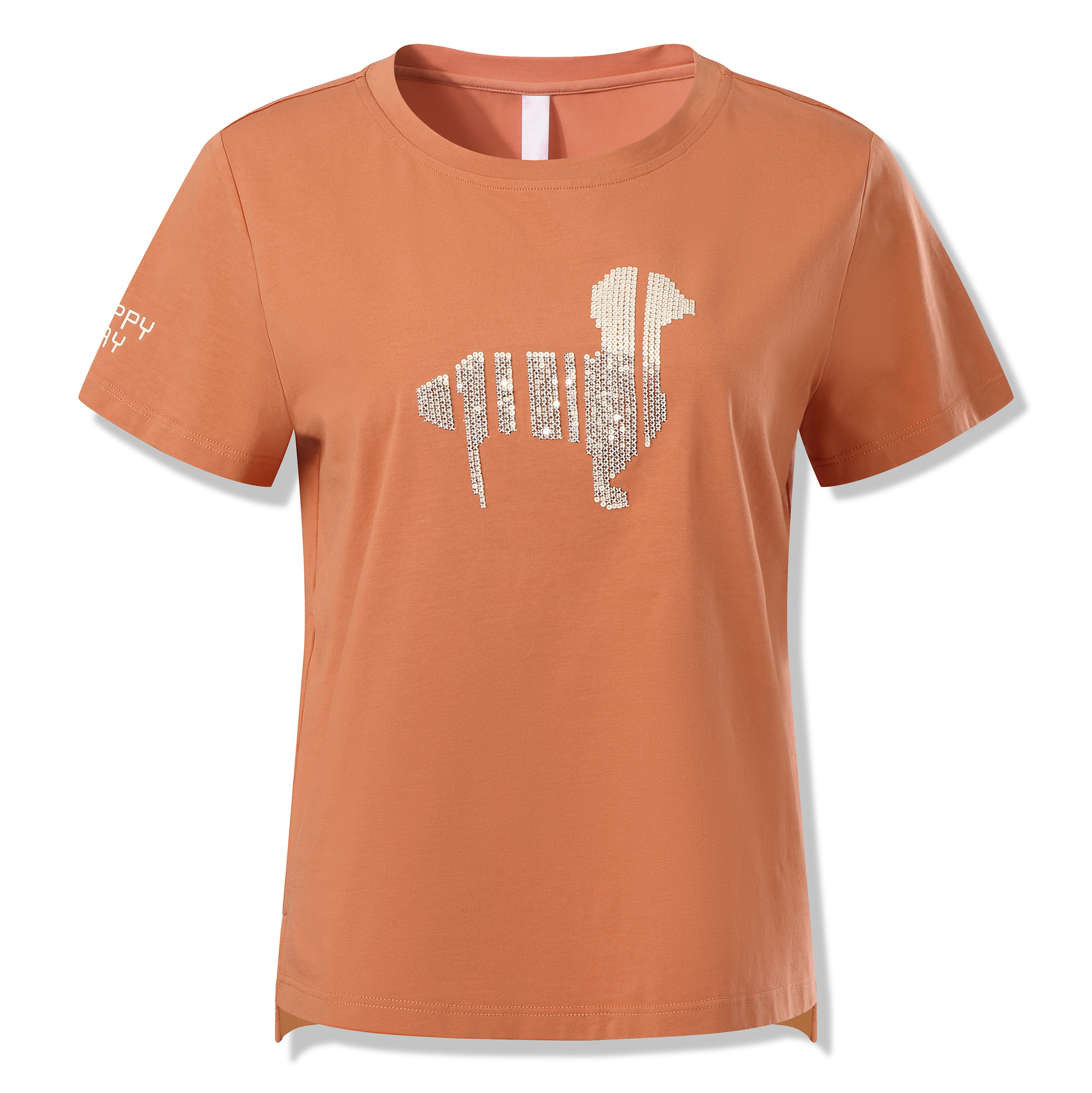 Girls' blouse Fashion Printing Ice cotton Drop shoulder Round neck Women's t-shirts