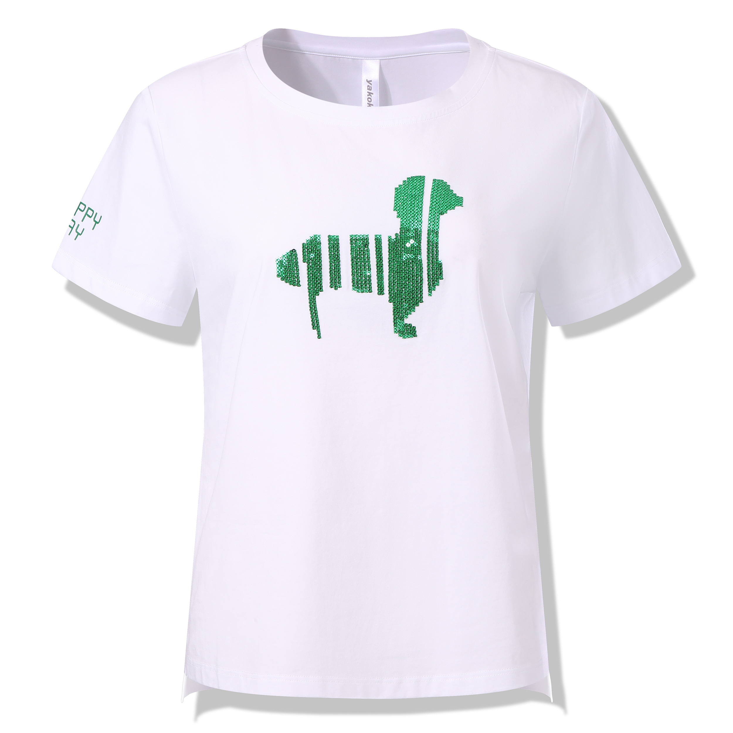 Girls' blouse Fashion Printing Ice cotton Drop shoulder Round neck Women's t-shirts