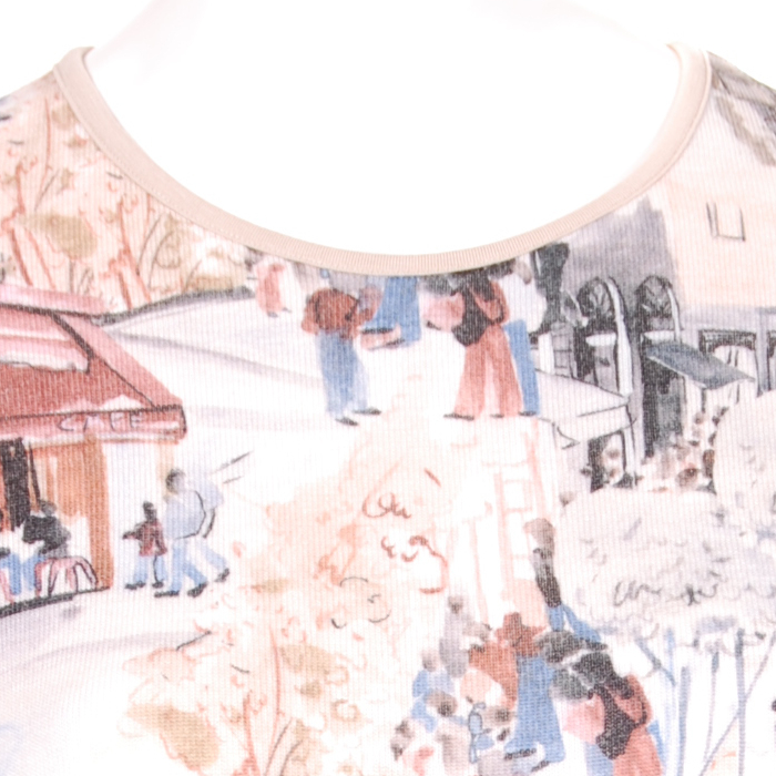 New Fashion jersey casual viscose knitted t-shirt for woman 7051 italian production european contemporary casual autumn 