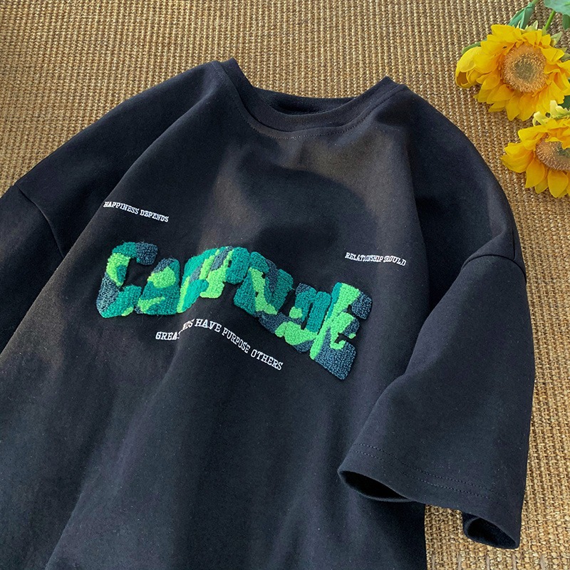 Luxury Casual Graphic T Shirts Oversize Cotton Women Tshirts With    Printed Embroidery Design Tshirt For 