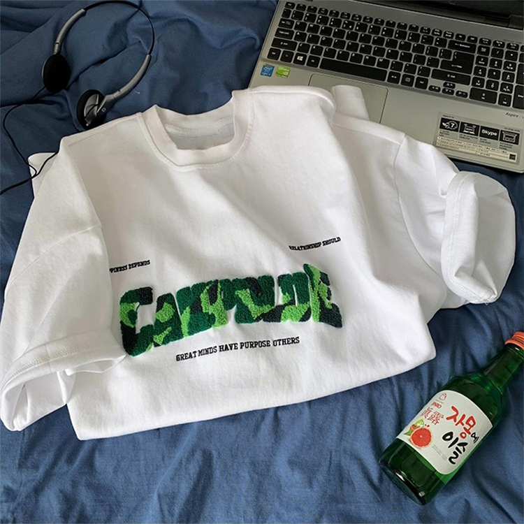 Luxury Casual Graphic T Shirts Oversize Cotton Women Tshirts With    Printed Embroidery Design Tshirt For 