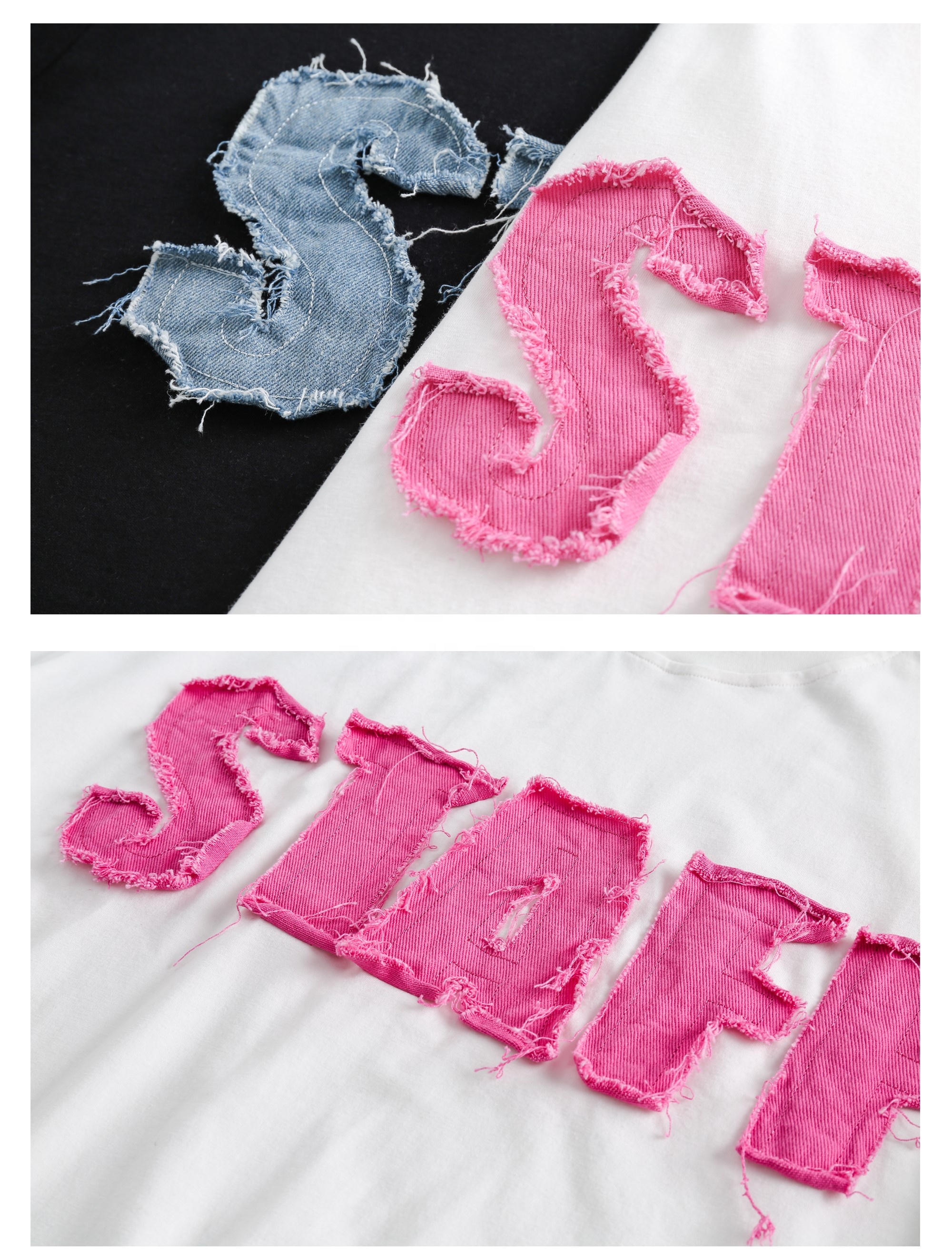 Women's clothing t-shirt for women patch embroidered tshirt  t shirts your own brand