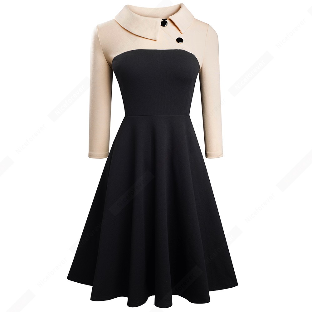   ladies dress for women clothing  Vintage Fit And Flare Work Business Office Party Casual Bodycon Dress