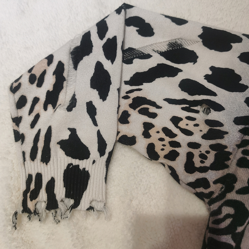 Fashion Style  Price Long Sleeve Women Printing Sweater Knit Top Cardigan For Spring Woman