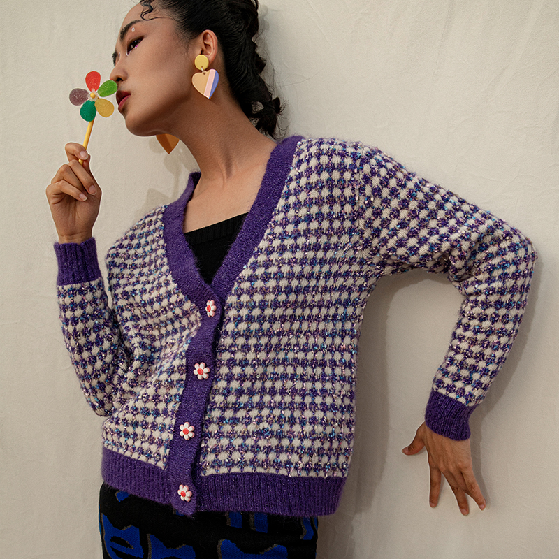   Casual Knitted Women'S Cardigan Knitted Pullover Sweater Women