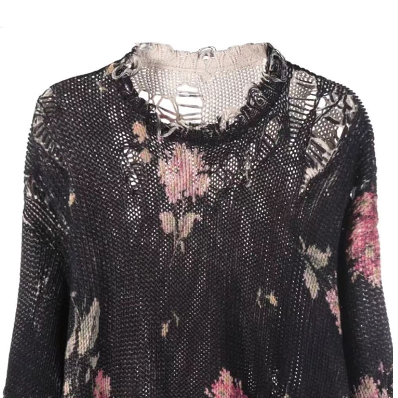 New Arrivals High Quality Printing Knit Top  Fashion Cardigan Sweater Tops For Women
