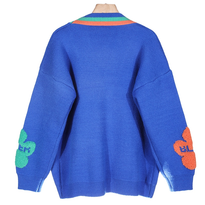   &   womens sweater Long Sleeve Jacquard Pattern knitwear  ladies clothes winter Knitted Cardigan sweat