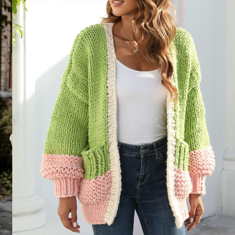 Loose Sweatshirt Winter Handmade Cardigan Oversize Winter Puffer Coat Wool Cardigan Womens Tops Sweater