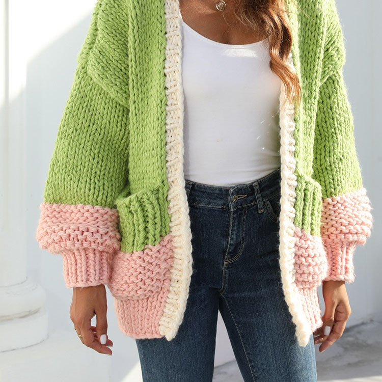 Loose Sweatshirt Winter Handmade Cardigan Oversize Winter Puffer Coat Wool Cardigan Womens Tops Sweater