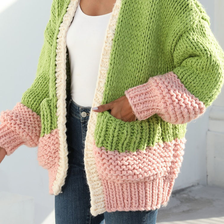 Loose Sweatshirt Winter Handmade Cardigan Oversize Winter Puffer Coat Wool Cardigan Womens Tops Sweater